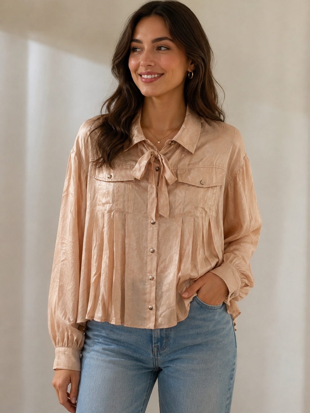 Mystree Shimmery Blush Pink Women's Top